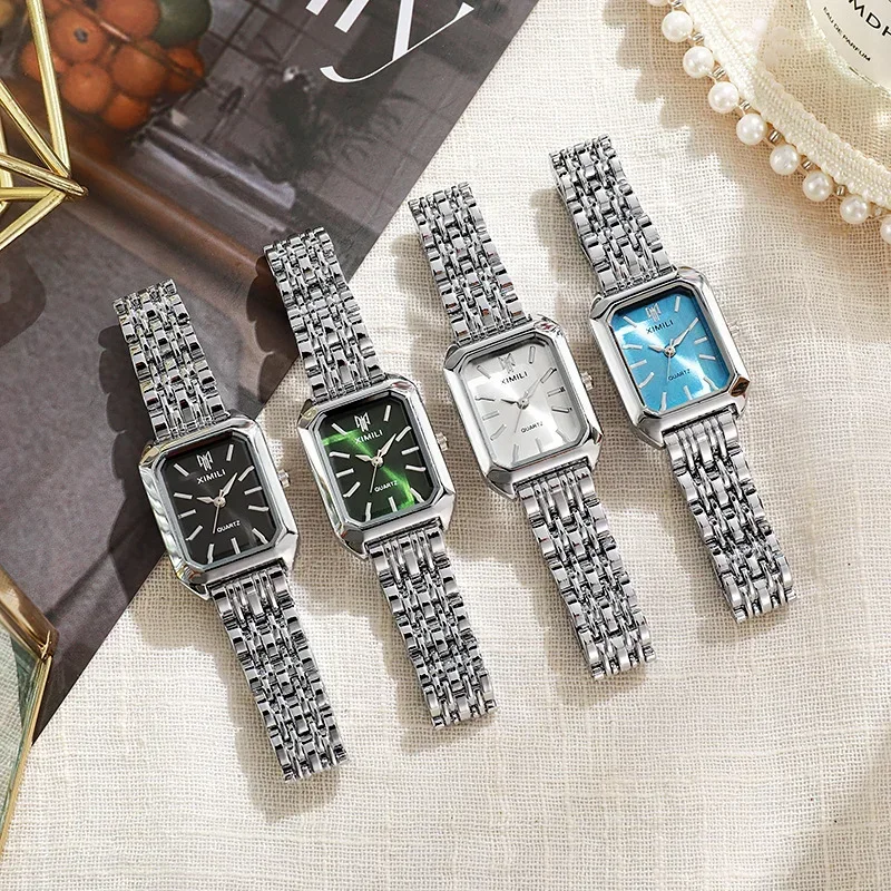 Women Retro Square Metal Band  - Jewelry For Watches 评论和价格